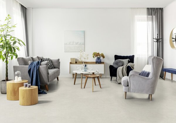 PVC Texline Gerflor Shade White 2150 - světle šedá podlaha 3 m