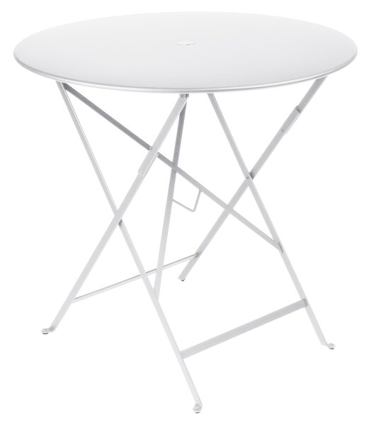 Bílý kovový skládací stůl Fermob Bistro Ø 77 cm