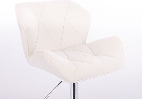 LuxuryForm DESIGN Židle MILANO VELUR na stříbrné podstavě s kolečky - bílá