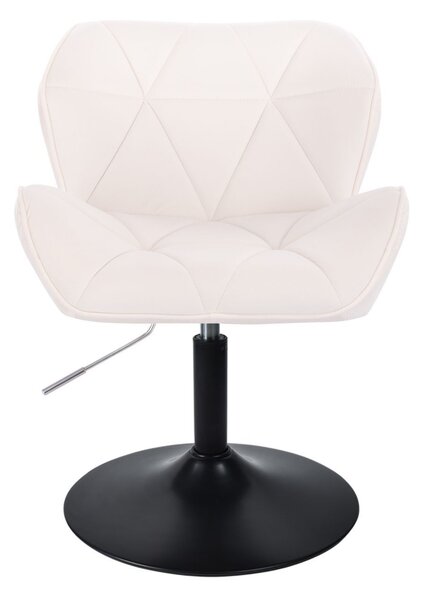 LuxuryForm DESIGN Židle MILANO VELUR na černém talíři - bílá
