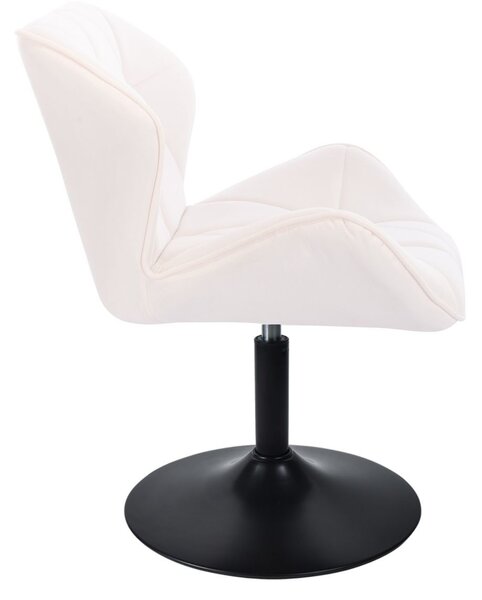 LuxuryForm DESIGN Židle MILANO VELUR na černém talíři - bílá