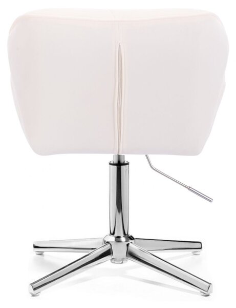 LuxuryForm DESIGN Židle MILANO VELUR na stříbrném kříži - bílá