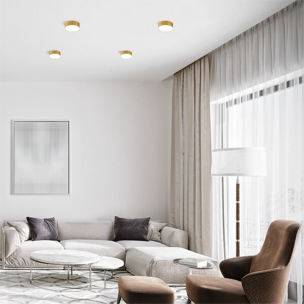 Stropní svítidlo spotová lampa nástěnný LED SOLARI ZLATÁ WM-TD8880-M-3K-G Zuma Line