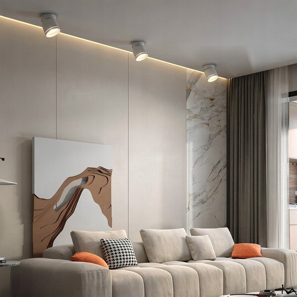 Light Prestige Přisazené svítidlo Kendal bílé GX53 do obýváku, ložnice, kanceláře