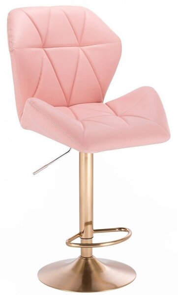 LuxuryForm Barová židle MILANO MAX na zlatém talíři - růžová