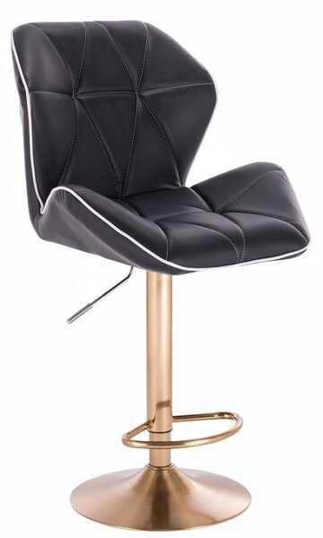 LuxuryForm Barová židle MILANO MAX na zlatém talíři - černá