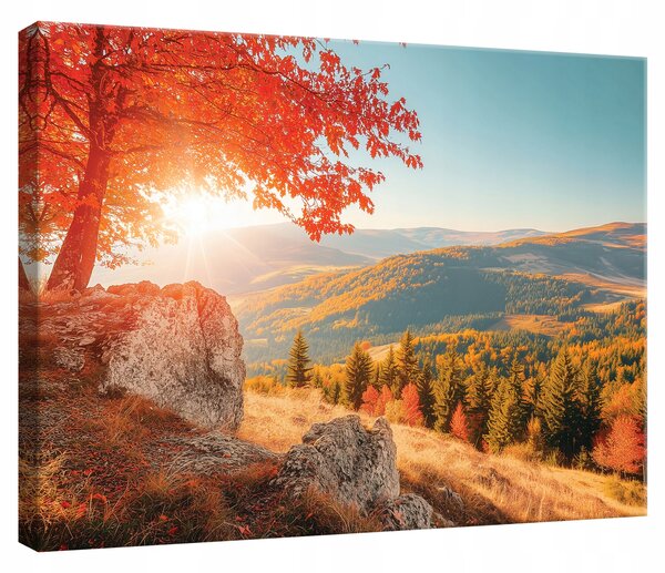 OBRAZ DO LOŽNICE OBÝVÁKU KUCHYNĚ KRAJINA HORY NA PLÁTNĚ NA ZEĎ 100x70
