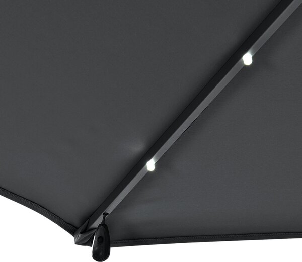 Juskys LED slunečník Brazílie 350 cm - tmavě šedý