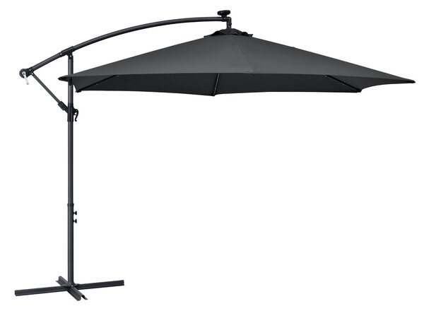 Juskys LED slunečník Brazílie 350 cm - tmavě šedý