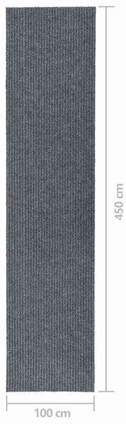 Běhoun čisticí zóna 100 x 450 cm šedý 327181