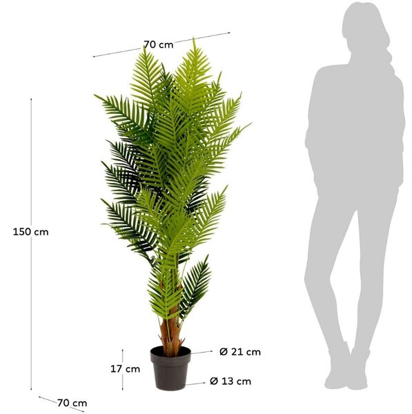 Umělá květina Kave Home Fern Palm 150 cm