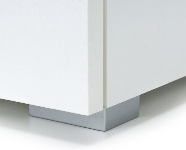 FurniGO Knihovna 190 cm bílá - 5 přihrádek
