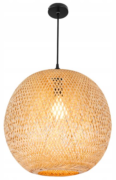 Lampa sufitowa LED wisząca żyrandol E27 opletené svítidlo 40cm boho BAMBUSOVÉ