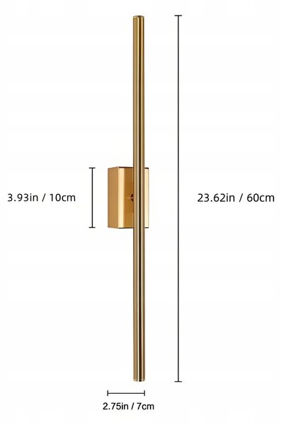 Nástěnné svítidlo Lukkolight zlaté s integrovaným LED zdrojem 13 W