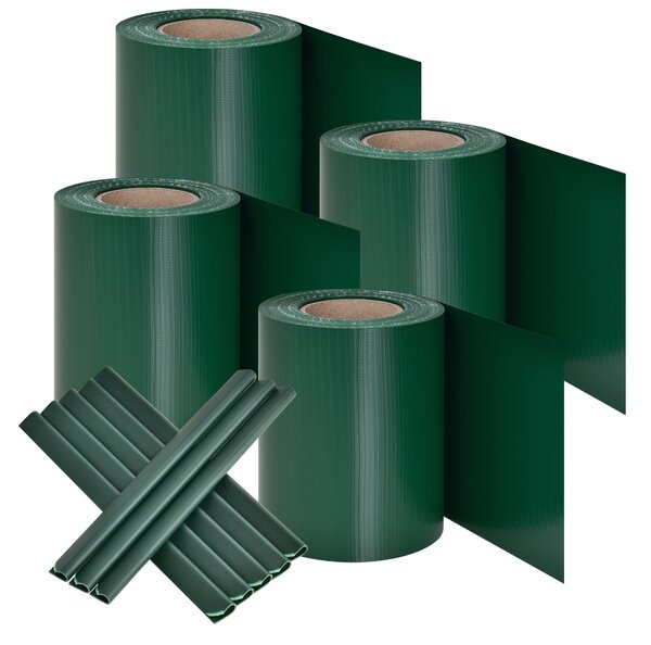 Juskys PVC ochranný pás na plot 4 kusy - zelená