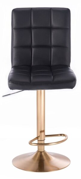 LuxuryForm DESIGN Barová židle TOLEDO na zlatém talíři - černá