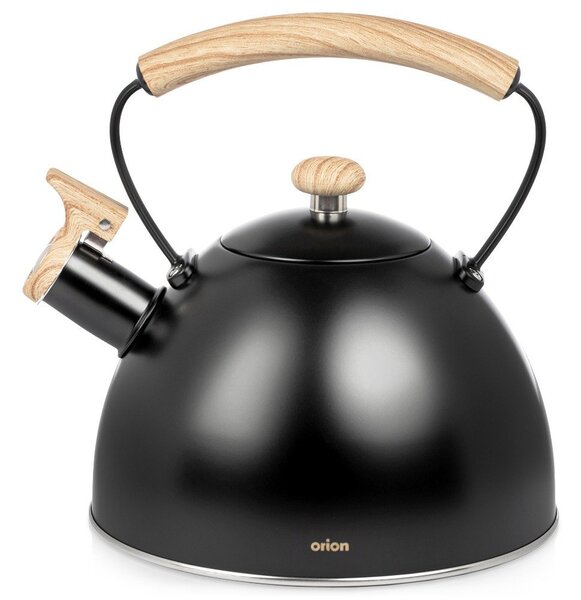 Konvice s píšťalkou, černá BLACK, 2,3 l