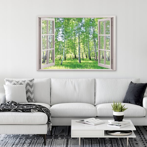 Obraz OKNO 3D Na Plátně Moderní Les 100x70