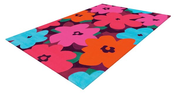 KOBEREC TKANÝ NA PLOCHO, 140/200 cm vícebarevná, pink - Online Only koberce & rohožky, Online Only