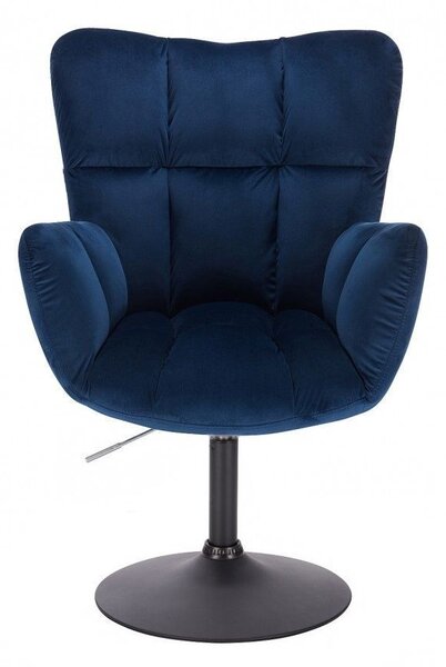 LuxuryForm Křeslo AURORA VELUR na černém talíři - modré