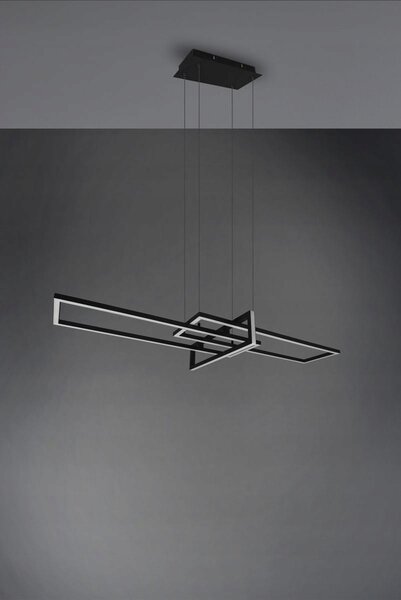 Závěsné svítidlo Trio Salinas černý kov 1x34W LED 150 cm