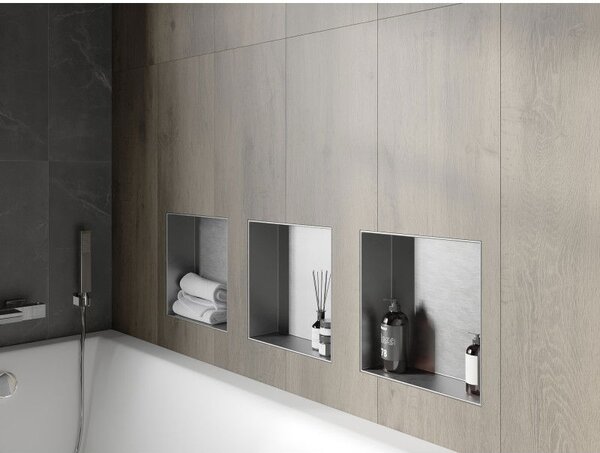 Mexen X-Wall-NR polička bez límce 30 x 30 cm, inox - 1911303010