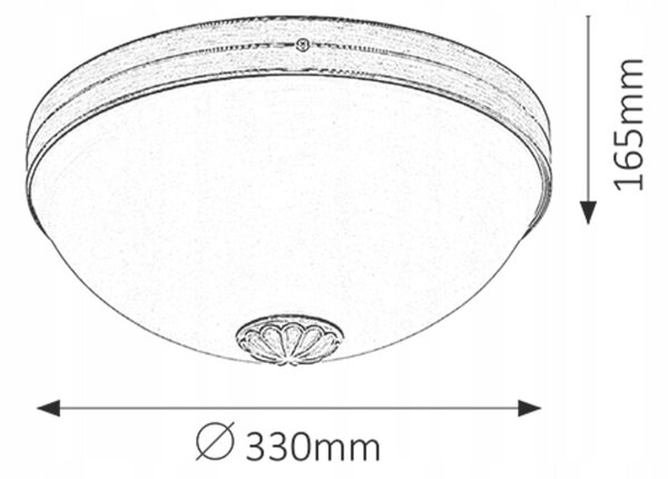 Kulatý Stropní Svítidlo Rabalux 33 x 16,5 cm béžová