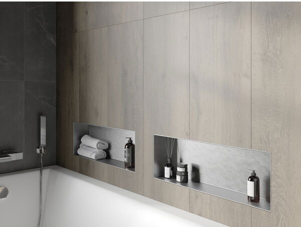 Mexen X-Wall-NR polička do niky bez lemu 60 x 20 cm, inox - 1911602010