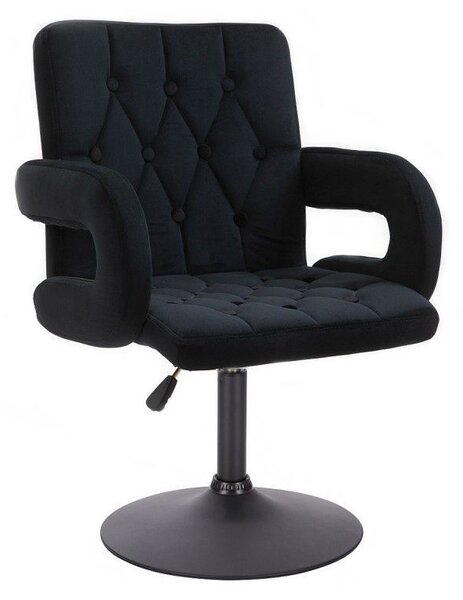 LuxuryForm DESIGN Židle BOSTON VELUR na černém talíři - černá