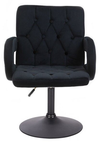 LuxuryForm DESIGN Židle BOSTON VELUR na černém talíři - černá