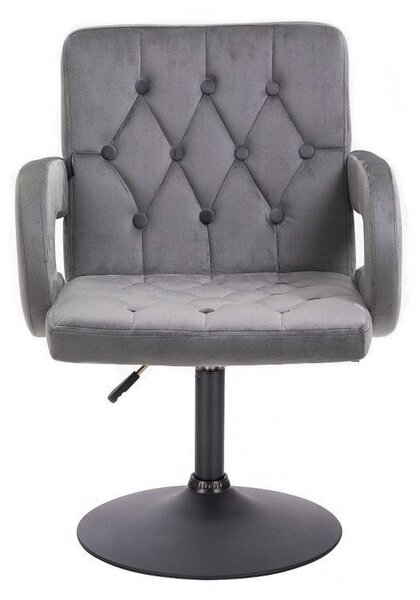 LuxuryForm DESIGN Židle BOSTON VELUR na černém talíři - šedá