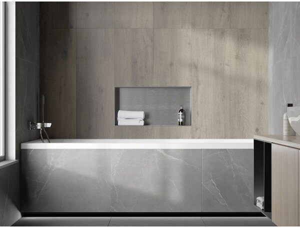 Mexen X-Wall-NR zapuštěná polička bez límce 60 x 30 cm, inox - 1911603010