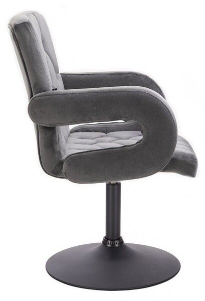 LuxuryForm DESIGN Židle BOSTON VELUR na černém talíři - šedá