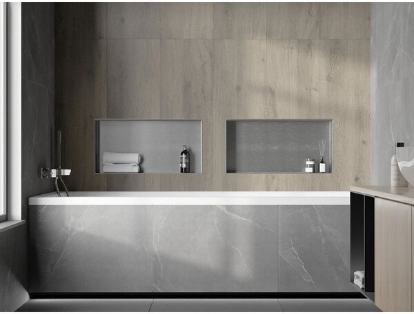 Mexen X-Wall-NR zapuštěná polička bez límce 60 x 30 cm, inox - 1911603010