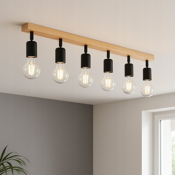 Nástěnná lampa Masterled, hnědá, černá, E27 50 W