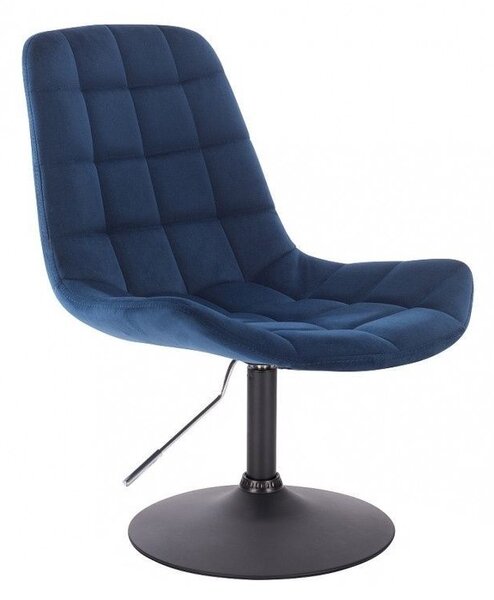 LuxuryForm Židle PARIS VELUR na černém talíři - modrá