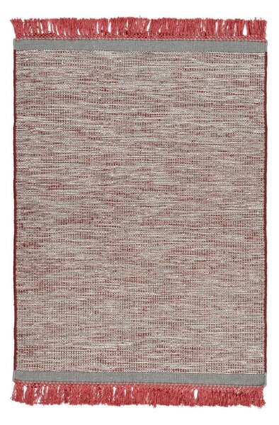 KOBEREC TKANÝ NA PLOCHO, 170/240 cm šedá, červená Kayoom - Online Only koberce & rohožky, Online Only