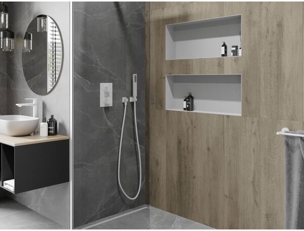 Mexen X-Wall-NR nástěnná polička bez límce 75 x 30 cm, bílá - 1921753010