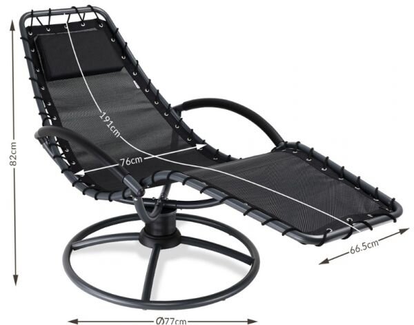 Deuba Relaxační lehátko Eve - černá