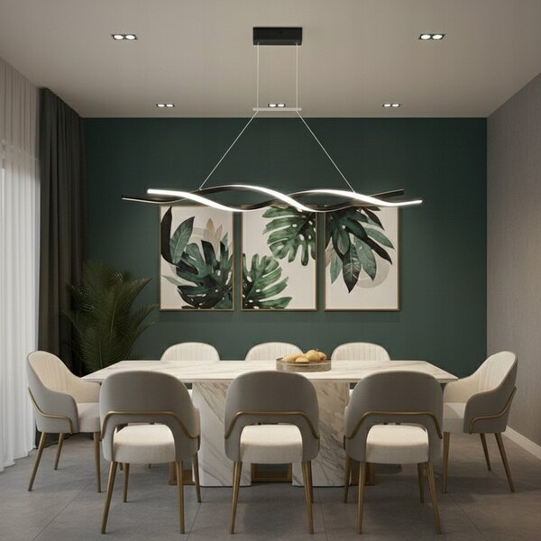 Lampa sufitowa wisząca żyrandol LED do Pokoju Moderní 4000K 100cm černý
