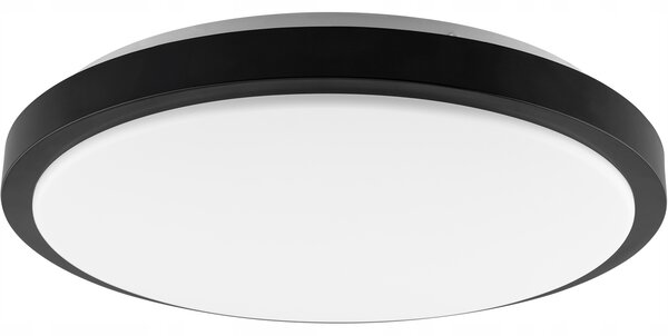 Stropní Svítidlo Lumiled kulatý bílé/černé 49 cm s dálkovým ovládáním, měnitelná barva světla