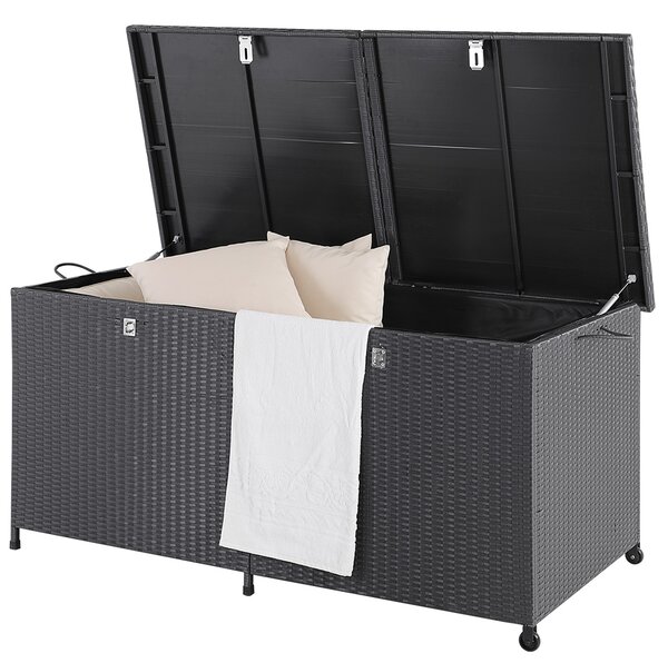 Deuba Úložný box s kolečky 800 L - černý