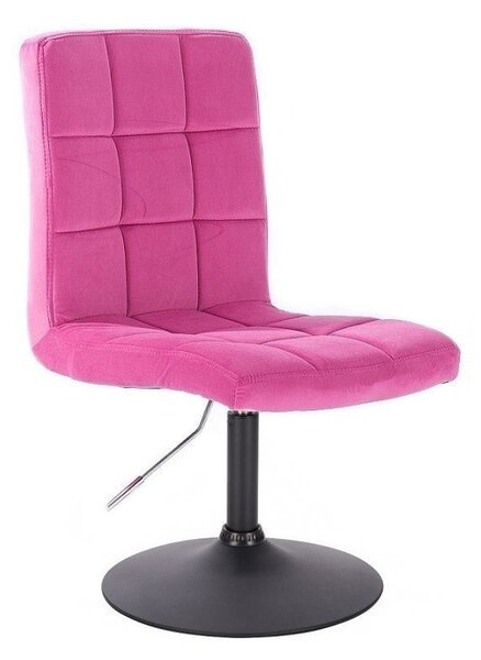 Židle TOLEDO VELUR na černém talíři - růžová