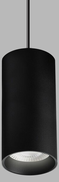 LED2 3251433 Luky Z, černý závěsný váleček, 10/13/17/20W LED 3000K, výška 19,2cm