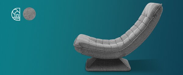 FurniGO Relaxační křeslo - šedé