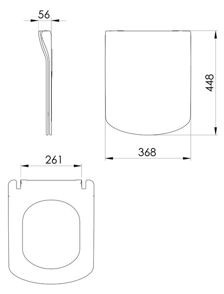 Sapho Sapho, GLANC WC sedátko, SLIM, Soft Close, bílá, GC5030