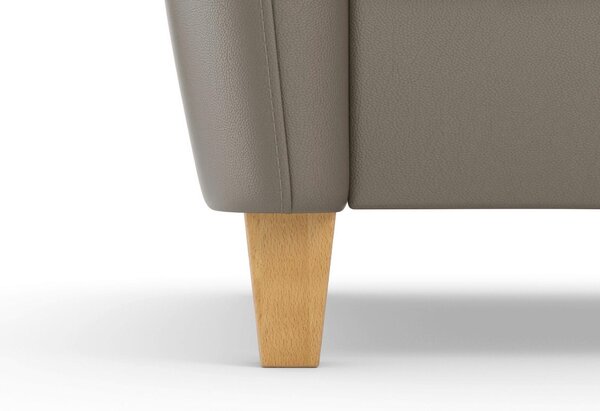 ROHOVÁ SEDAČKA, kůže, šedá Sit & More - Sedací soupravy, Online Only