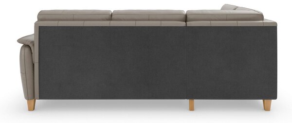 ROHOVÁ SEDAČKA, kůže, šedá Sit & More - Sedací soupravy, Online Only