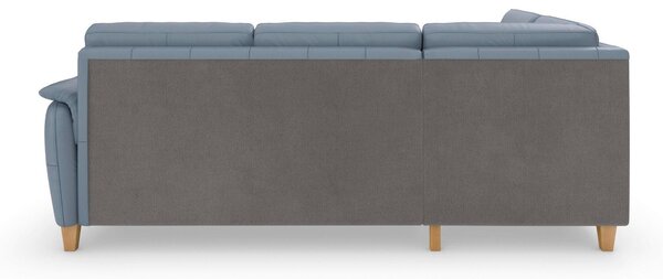 ROHOVÁ SEDAČKA, kůže, šedomodrá Sit & More - Sedací soupravy, Online Only