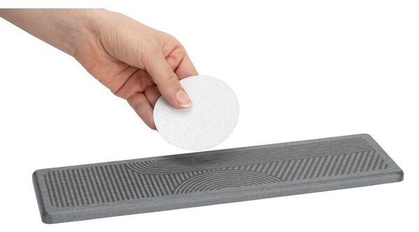 Šedá z křemeliny odkapávací podložka na nádobí 30x8 cm Damon – Wenko